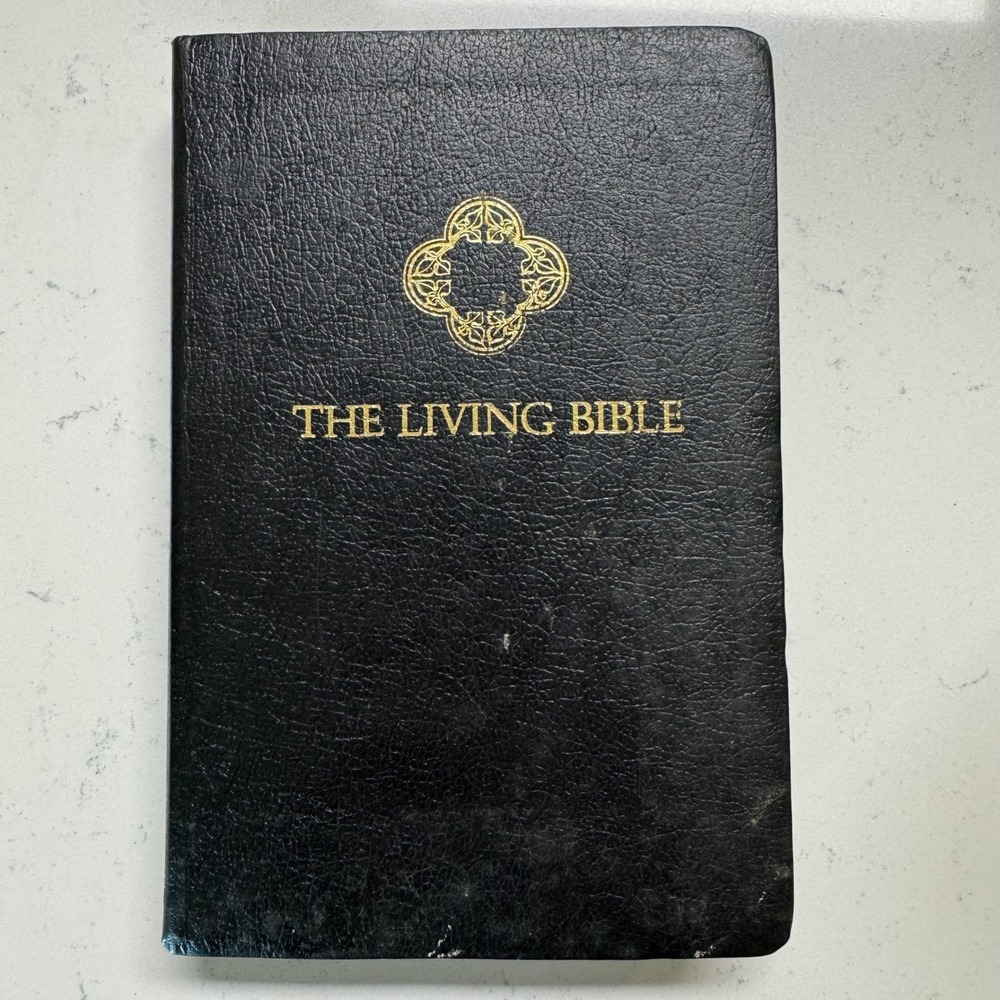 Tyndale The Living Bible Personal Gift Edition Black Red Letter Concordance 1986